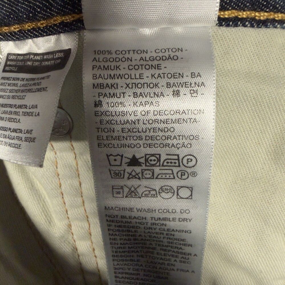 Levi's 527 Slim Bootcut Jeans Mens 32x30 Dark Wash Blue Denim 5-Pocket - Picture 12 of 16